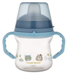 Nevylievací hrnček Canpol Babies s mäkkým náustkom - Bonjour, modrý, 150 ml (2)