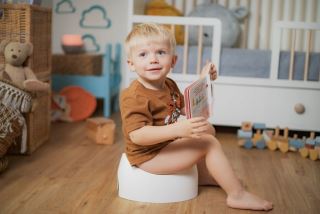 Obojstranný, ergonomický nočník Teggi, tyrkys/biely (2)