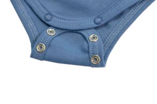 Rostoucí body NATURE, dlouhý rukáv s knoflíčky, bavlna, jeans (2)