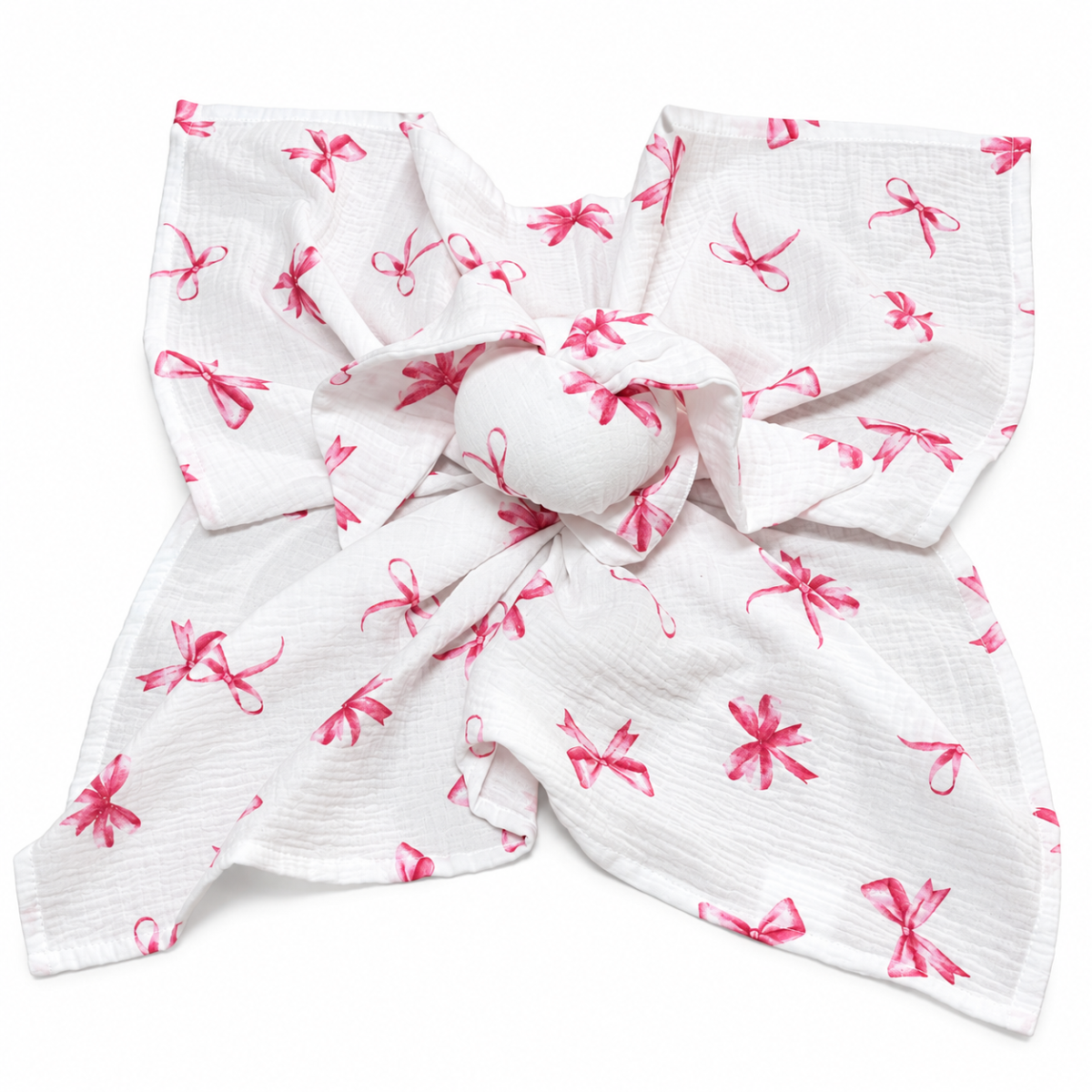 Mušelínová plienka, maznáčik, prítulníček Baby Nellys Bunny, Mašličky, ružová, ecru