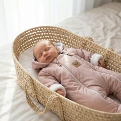 Z&Z Dojčenská kombinéza s bavlnenou podšívkou, staroružová (3)