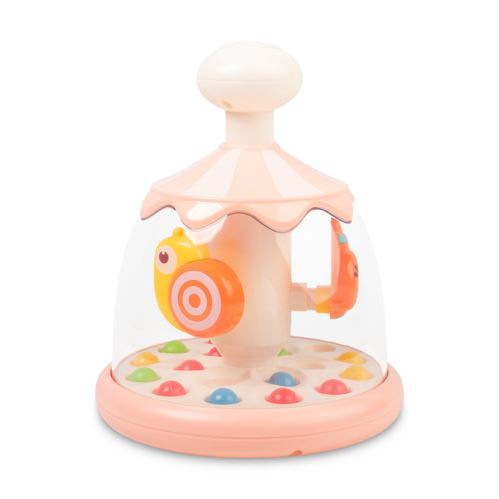 Toyz Edukačná hračka Vlčík so zvieratkami – ružová, kolotoč, 6m+