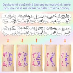 Veľká detská kreatívna sada farieb na telo a tvár 54 farieb (5)