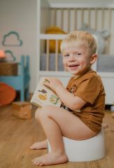 Obojstranný, ergonomický nočník Teggi, len, béžová (2)