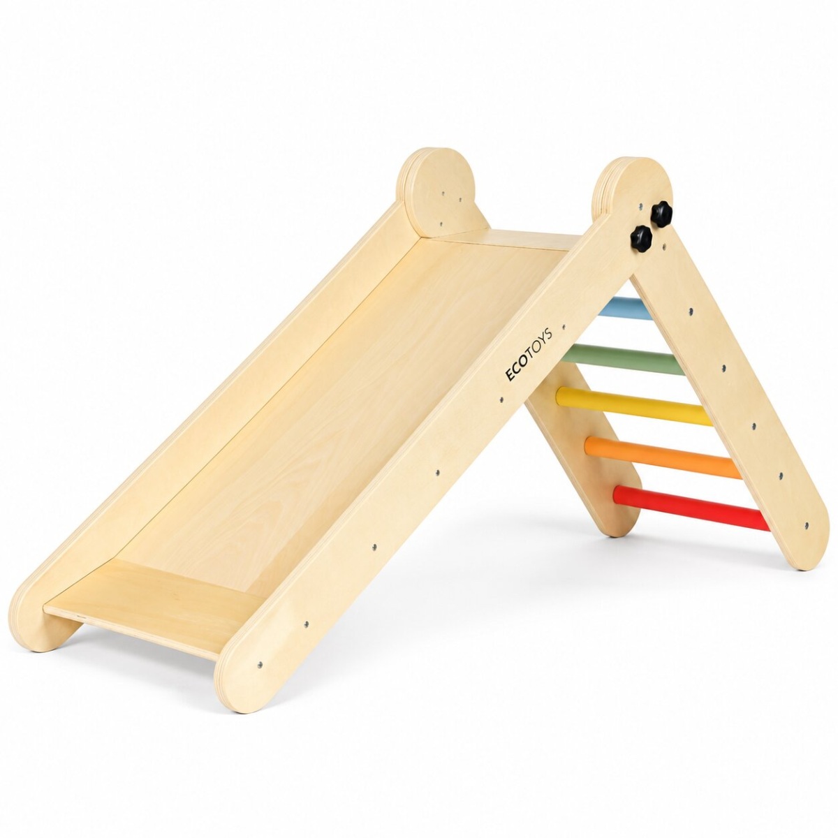 Drevená Montessori lezecká zostava pre deti, rebrík s rampou