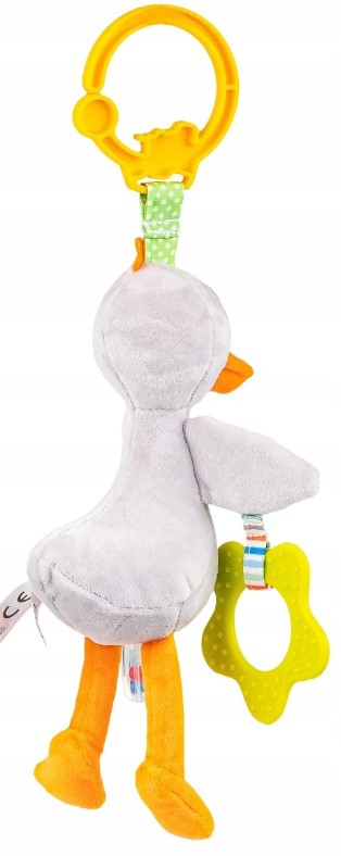 Závesná hračka do kočíka, 24cm - Kačička, šedá