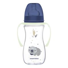 Antikoliková dojčenská fľaša Canpol babies EasyStart 300 ml Sleepy Koala s úchytmi (1)