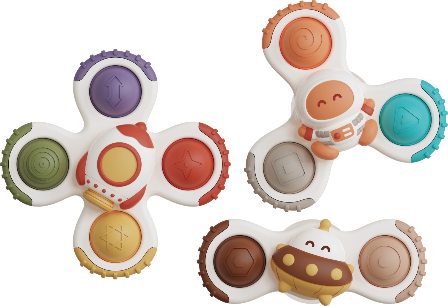 Kozmické trio senzorických spinnerov – Pastel