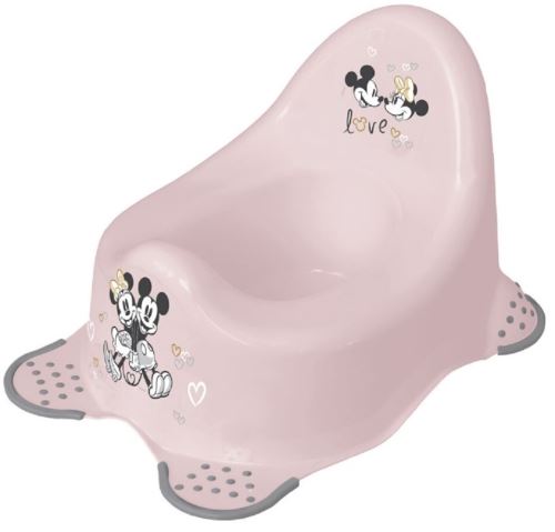 Nočník Minnie Mouse s protišmykom - púdrovo ružový