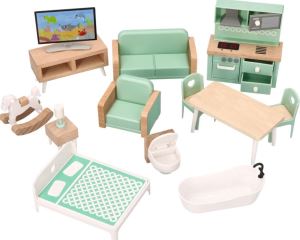 Drevený útulný domček pre bábiky - Adam Toys (4)