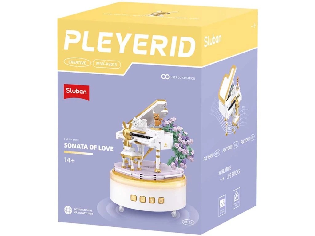 Sluban Pleyerid M38-P8013 Hracia skrinka Piano Sonáta lásky