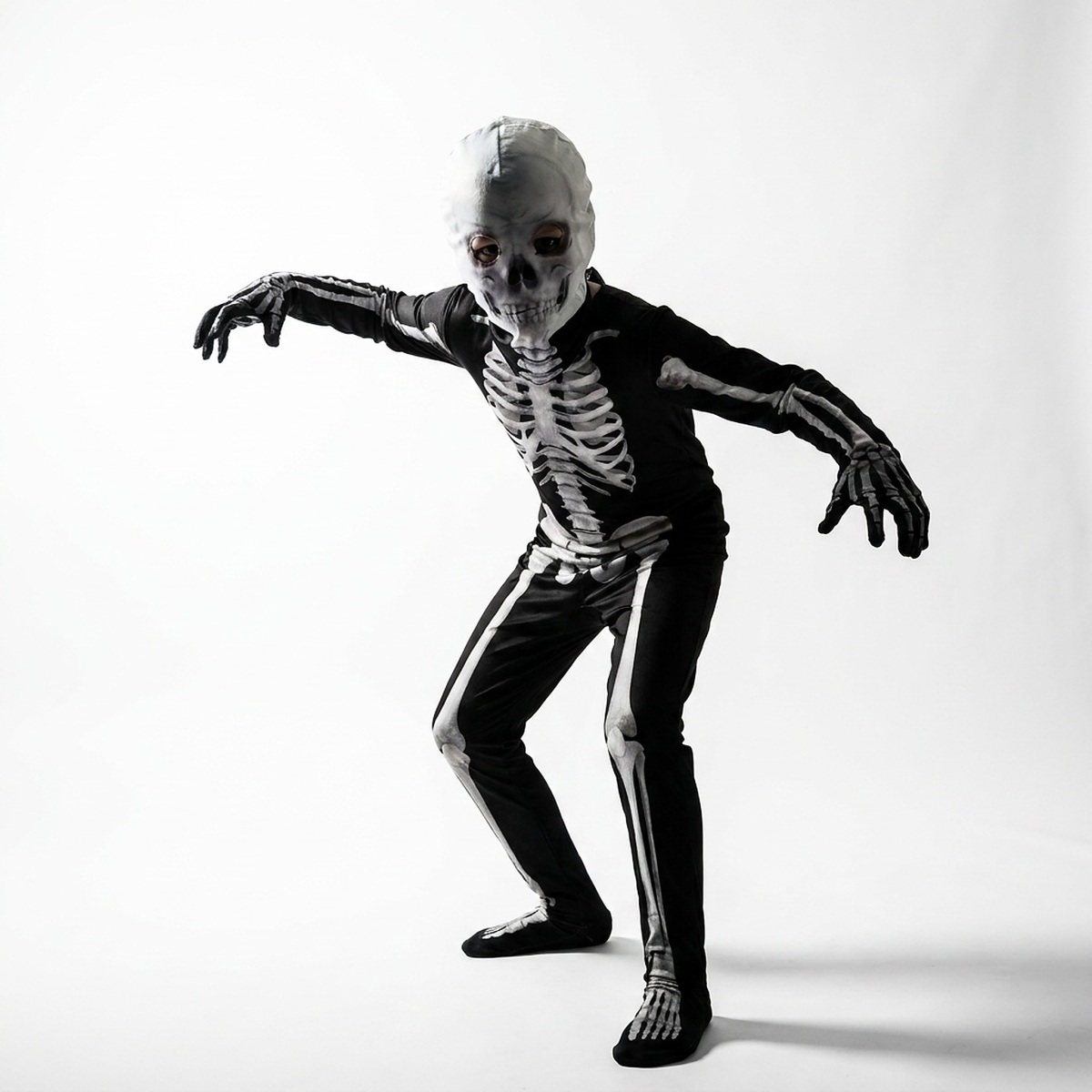 Detský karnevalový kostým kostra Scary Skeleton 122-134 L