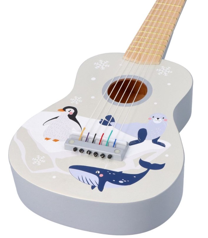 Adam Toys Drevená gitara arktické zvieratká