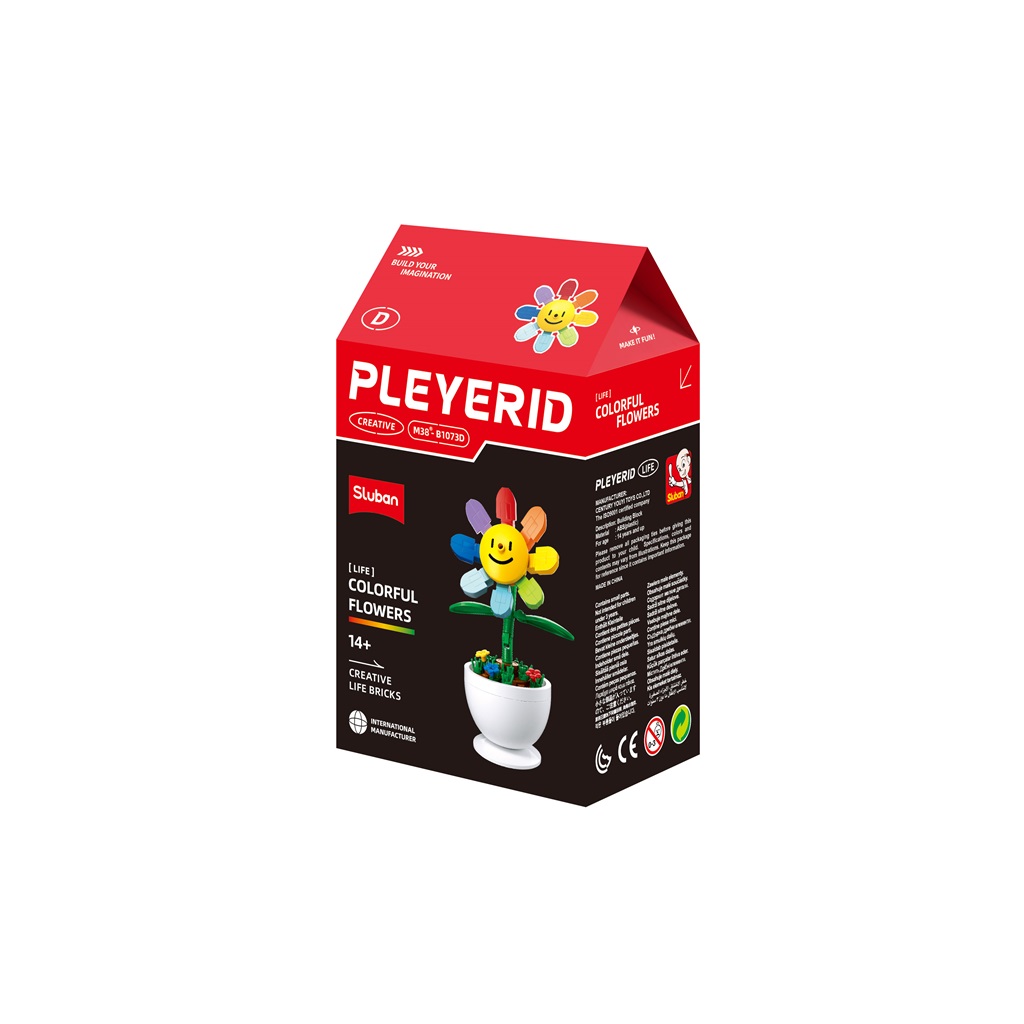 Sluban Flowers M38-B1073 Kvety s očami malé Displej 6 ks
