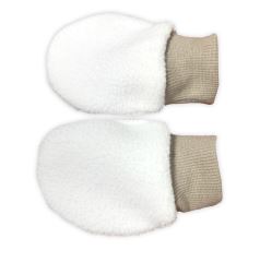 Bavlněný oteplený overálek s kapucí, rukavičky, botky, 3D sada Nature - taupe (4)