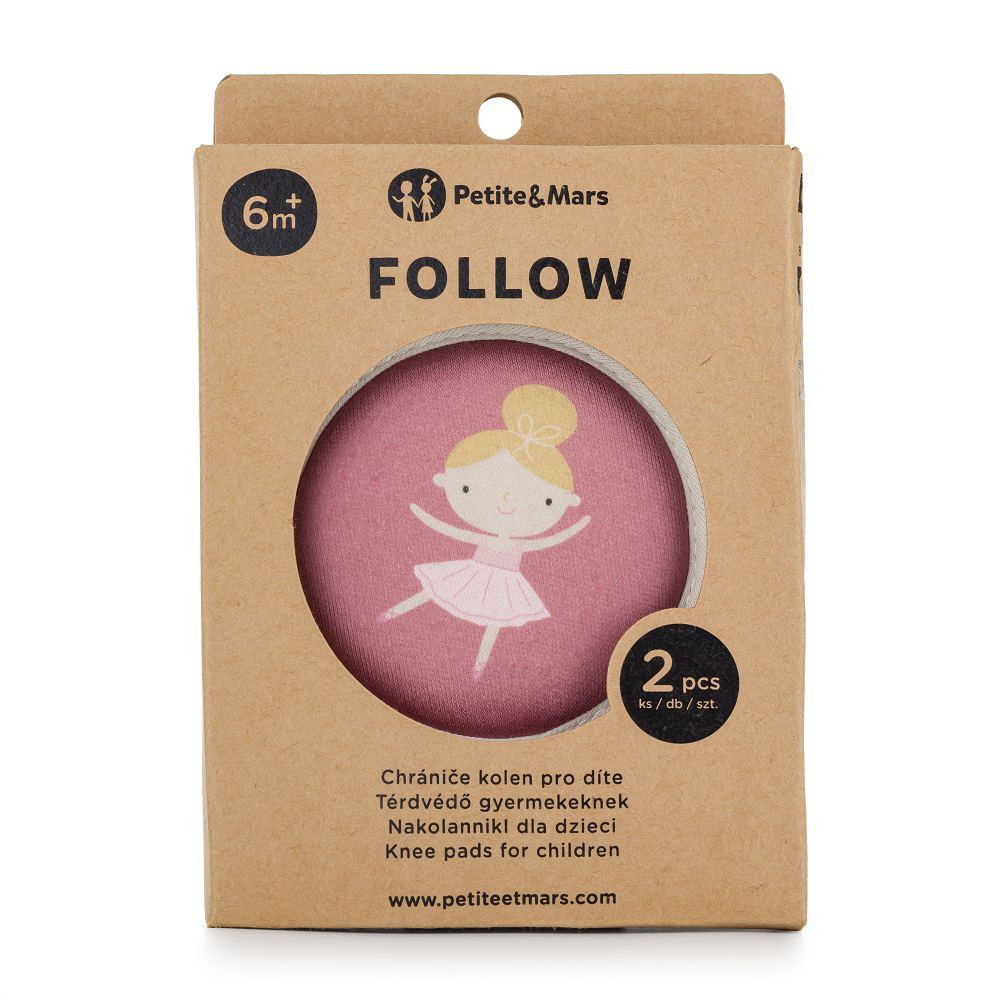 Nákolenníky na lezení Petite&Mars Follow Dusty Rose, 6m+