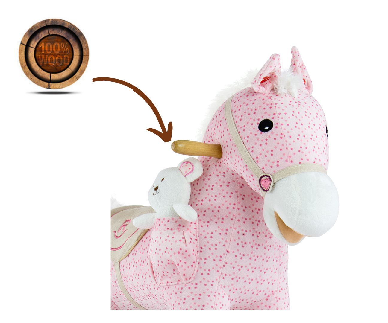 Hojdací koník Pony Pink – Milly Mally