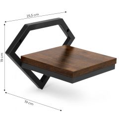Nástenný kvietnik a závesná polica na kvety a dekorácie loft v tvare diamantu (9)