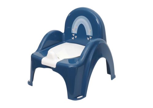 Detský nočník pre deti s vyberateľnou nádobou, ergonomický - Duha v modré
