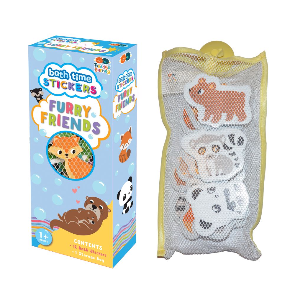 Buddy & Barney Penové samolepky do vane Chlpáči 12 ks