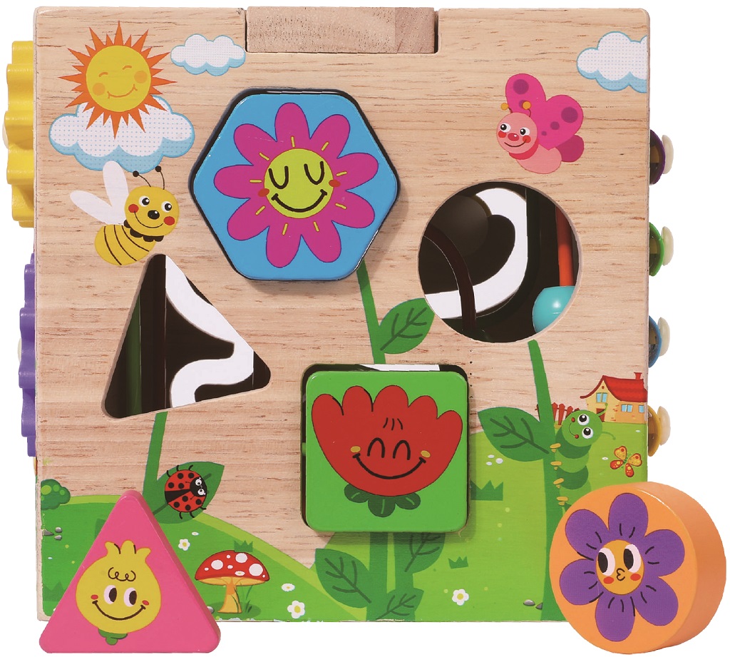 Motorická kocka s labyrintom Veselé zvieratká – 2Kids Toys, 3+