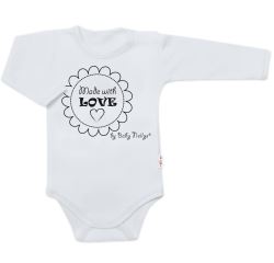 Body dlouhý rukáv Made with love, Baby Nellys, šedé
