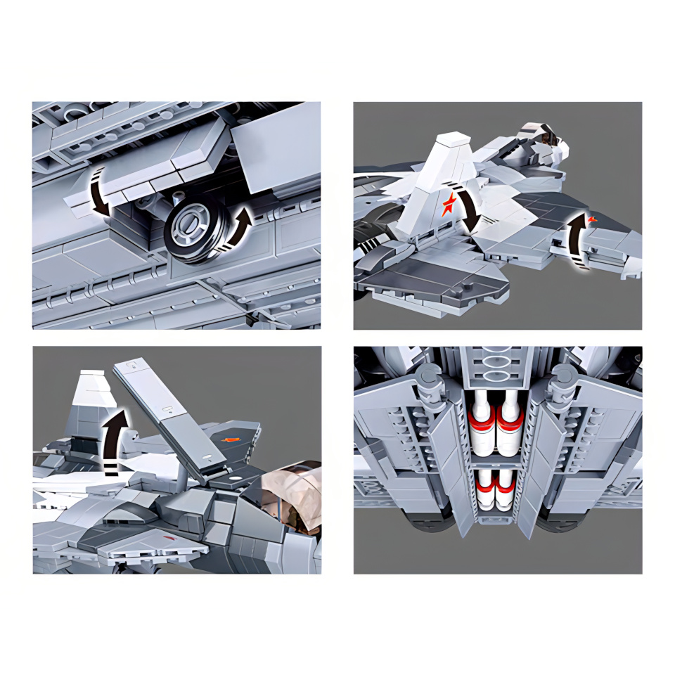 Sluban Model Bricks M38-B0986 Prúdové stíhacie lietadlo Su-57 2 v 1