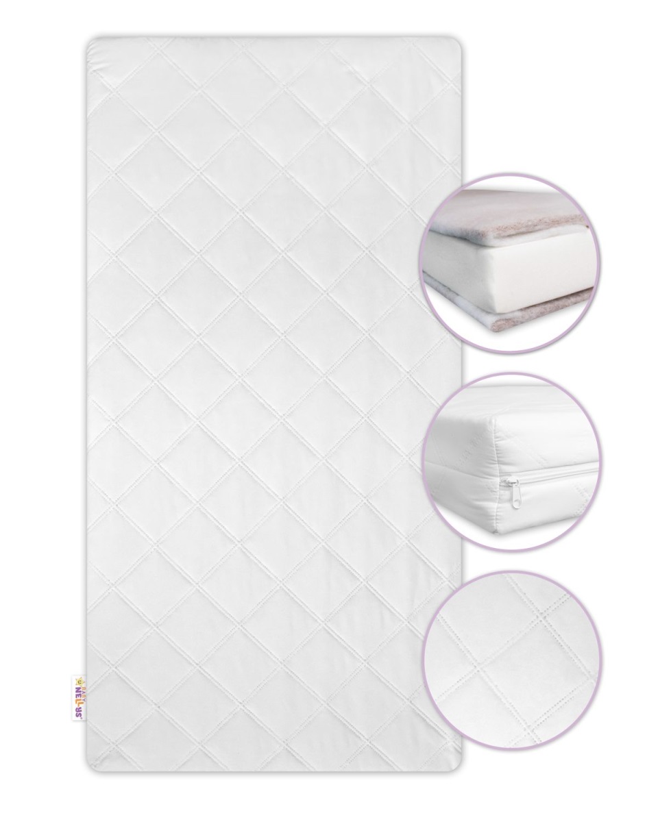 Matrac do postieľky kokos/pena/kokos 140x70x10cm, Baby Nellys