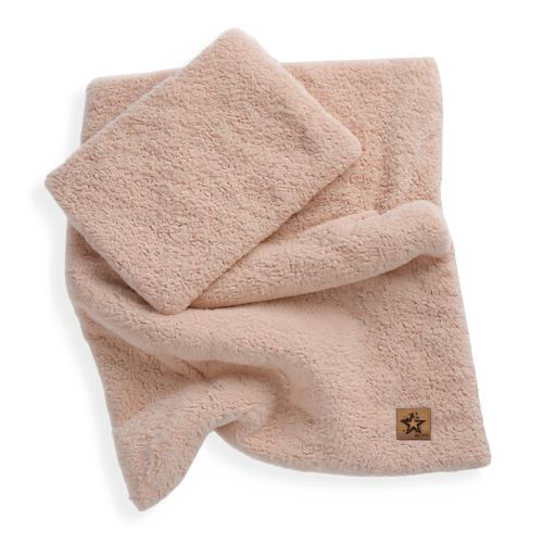 2D súprava vankúš a prikrývka Boucle 35x30cm + 55x75cm - béžová (1)