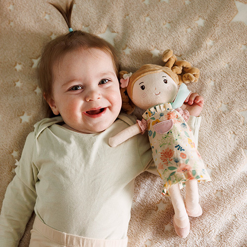 Bábika maznáčik Lucy, kvetinkové šaty, BabyOno