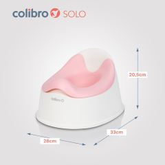 Detský nočník, ergonomický Solo cool – ruzový, biely (2)