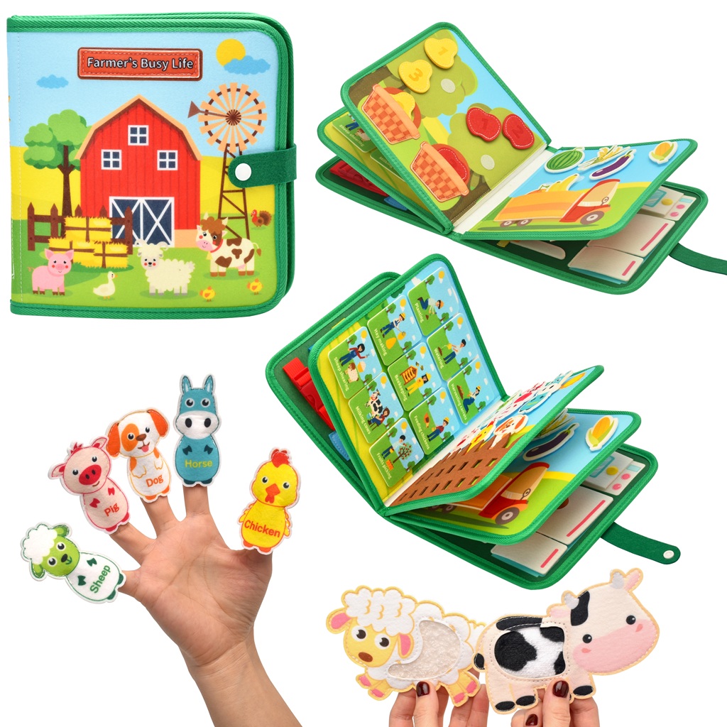 2Kids Toys Senzorická busy kniha Farma