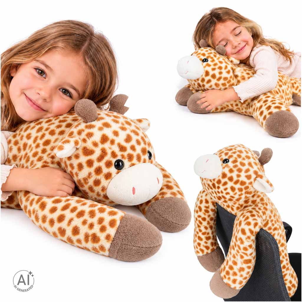 Záťažová plyšová žirafa 1 kg – záťažové labky, 60 cm, 3+