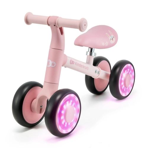Odrážadlo CUTIE FLASH s farebnými svetelnými kolesami RGB – odrážadlo pre deti, pink