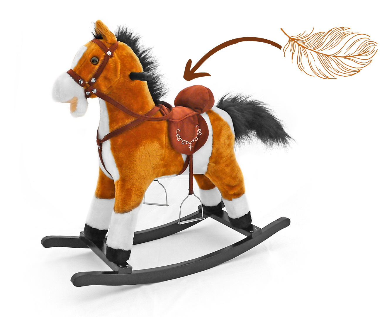 Hojdací koník Mustang Light Brown – Milly Mally