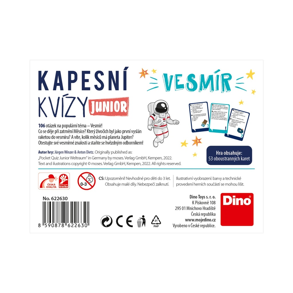 Dino Vreckové kvízy JUNIOR Vesmír