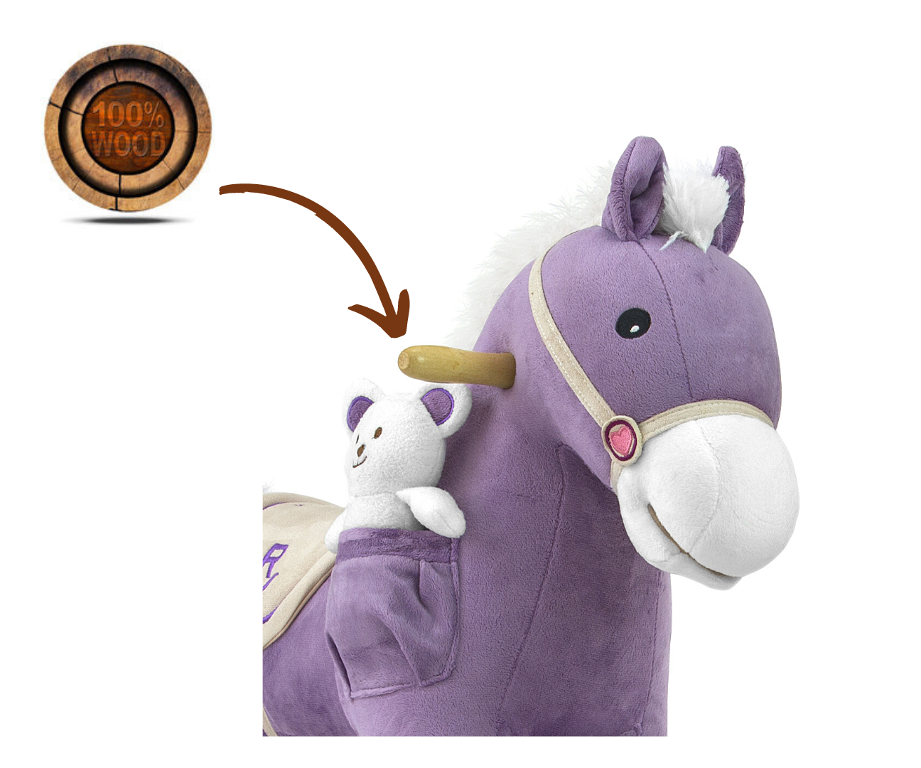 Hojdací koník Pony Purple – Milly Mally