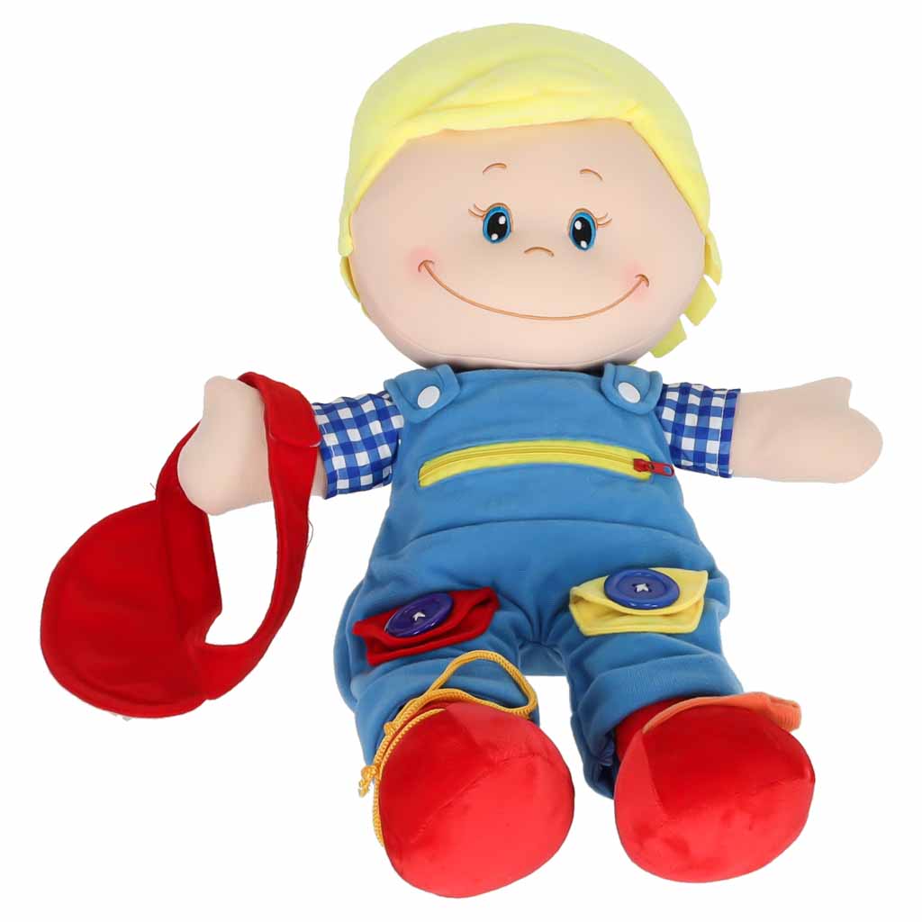 Montessori látková bábika Maxík – senzorická maznavá bábika