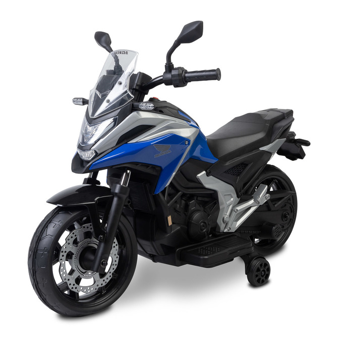 Elektrická motorka Honda NC750X pre deti – LED, USB, 3-8 rokov, modrá, čierna