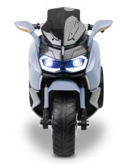 Elektrická trojkolka pre deti TOYZ – 2 motory, LED, USB, modrá (5)