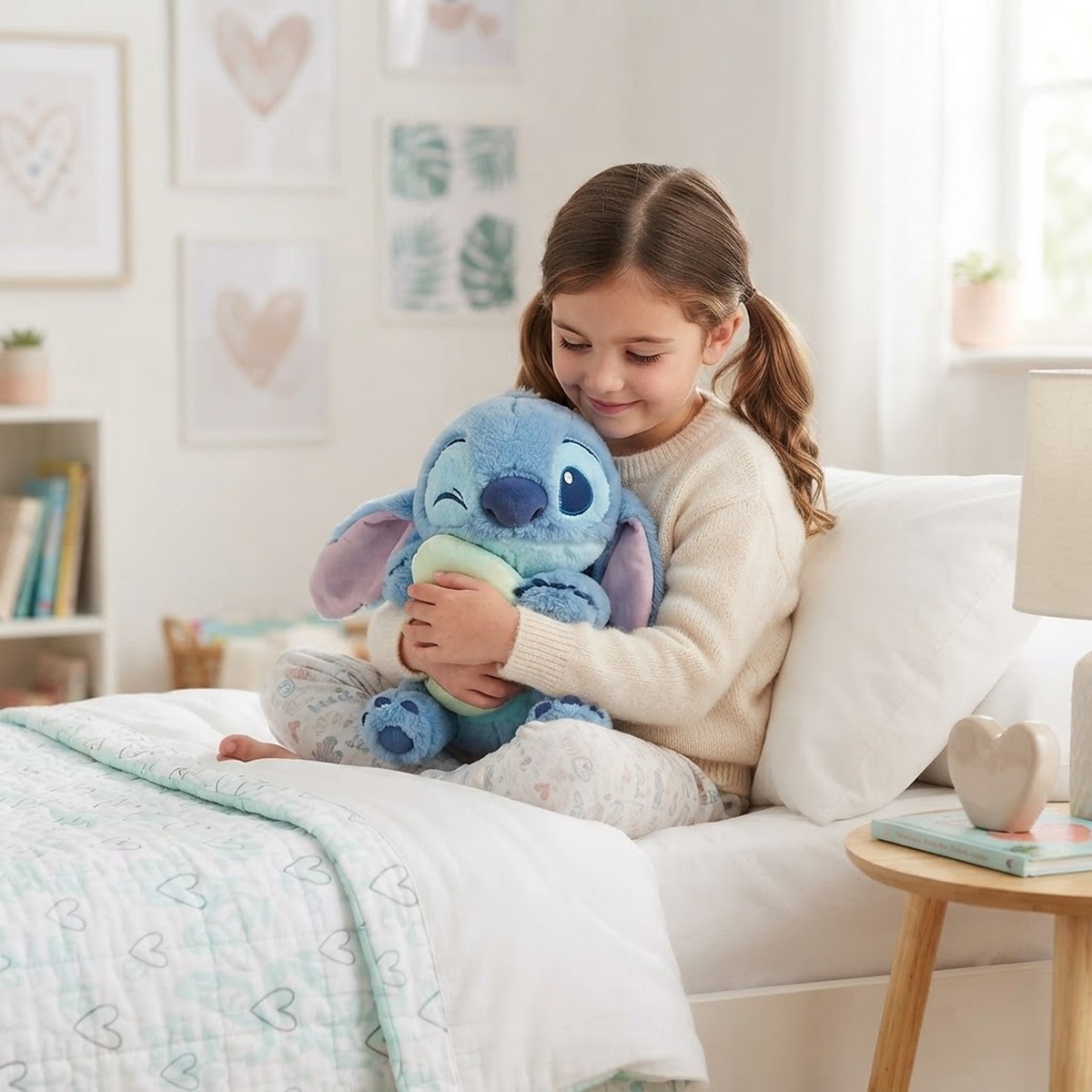 Plyšová hračka Lilo a Stitch Stitch so srdiečkom Maxi 40cm