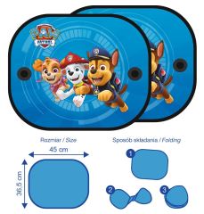 Slnečná clona do auta Paw Patrol – ochrana proti UV - modrá (1)