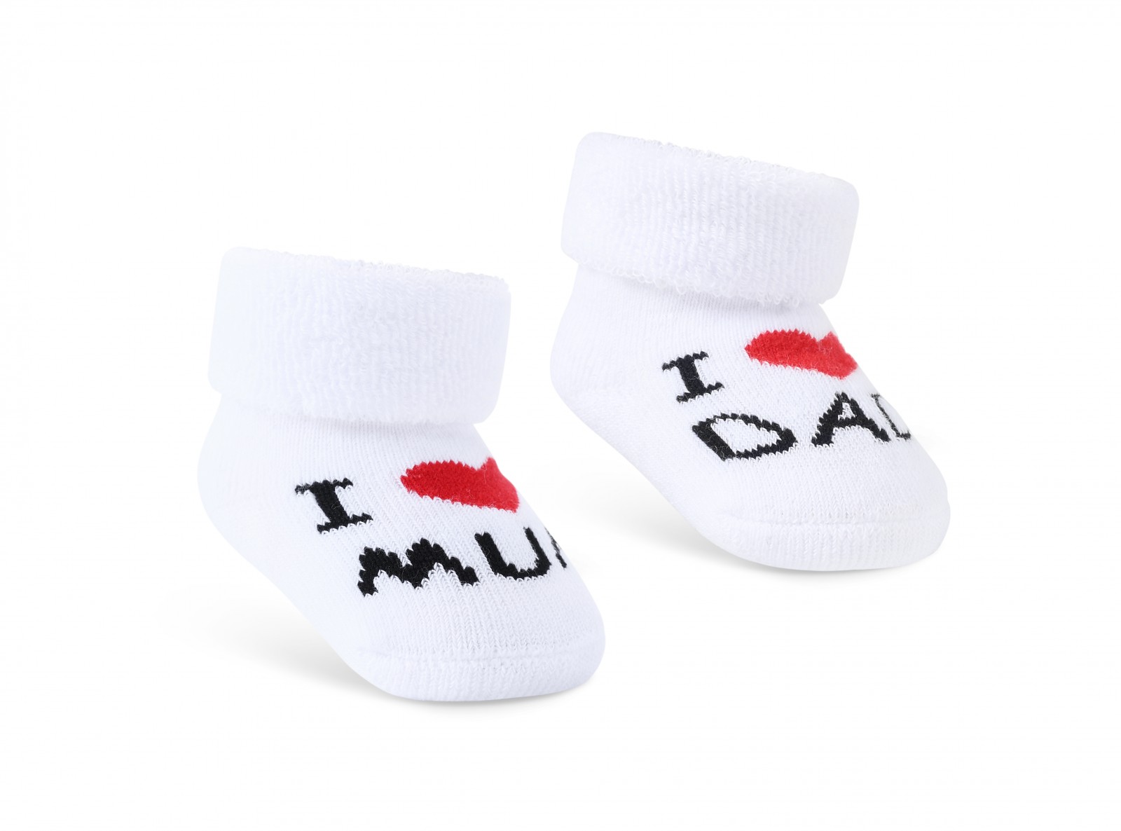 Dojčenské froté ponožky MUM&DAD, sada 2 páry, biele
