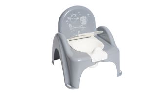 Detská nočník s melódiou a vekom, ergonomický - Sovy v šedé Detská nočník s melódiou a vekom, ergonomický - Sovy v šedé