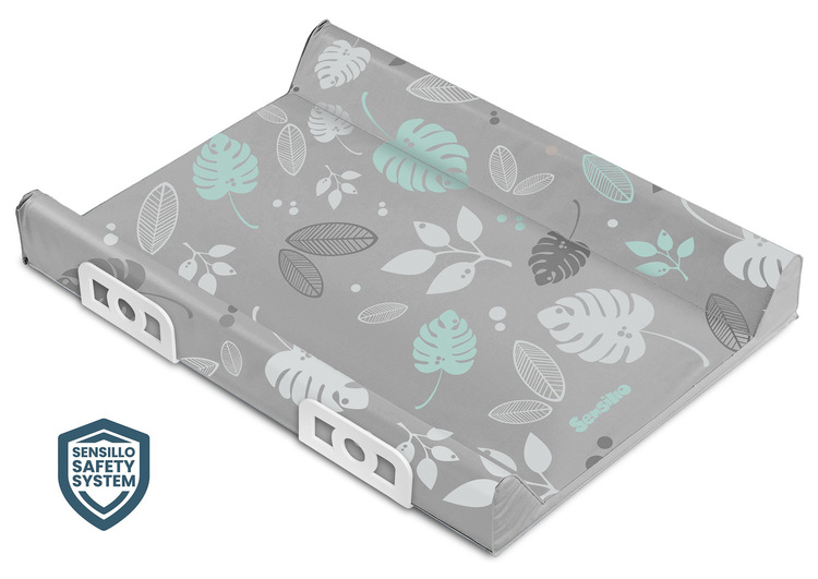 Sensillo Prebaľovacia podložka Floral sivá Safety System, 70×50 cm