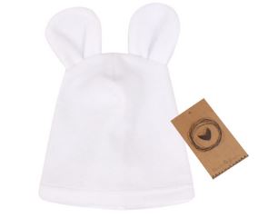 Z&Z Velurová, semišková čepička s oušky Teddy, bílá (2)