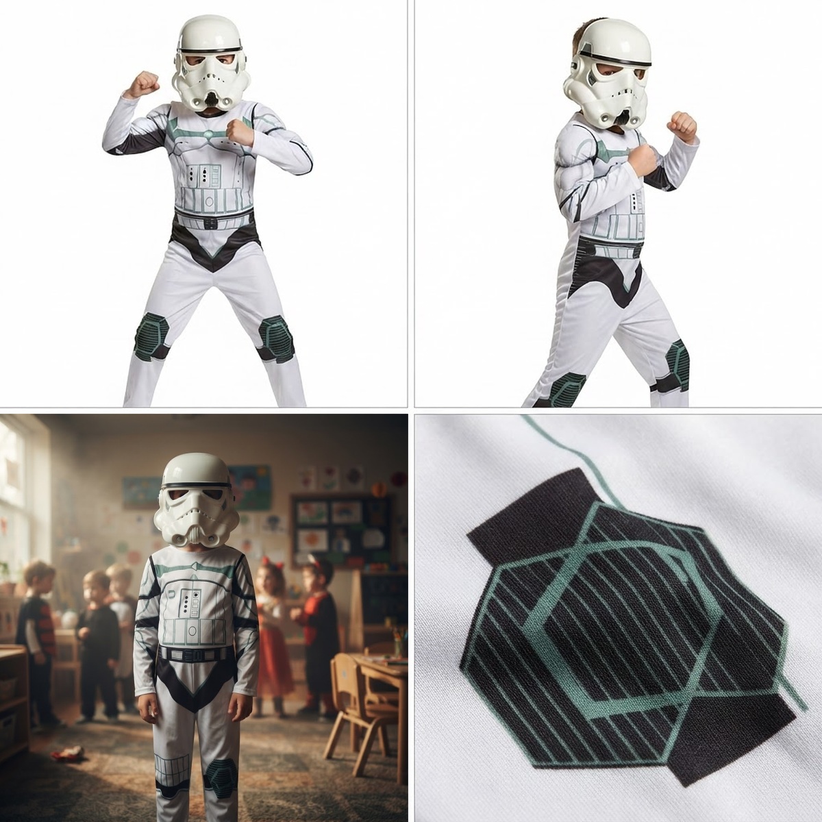 Detský kostým Star wars Stormtrooper so svalmi a maskou 116-122 M