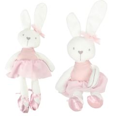 Plyšový maznáčik pre deti Bunny Love, ružový, 46 cm (1)