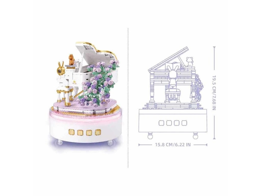 Sluban Pleyerid M38-P8013 Hracia skrinka Piano Sonáta lásky