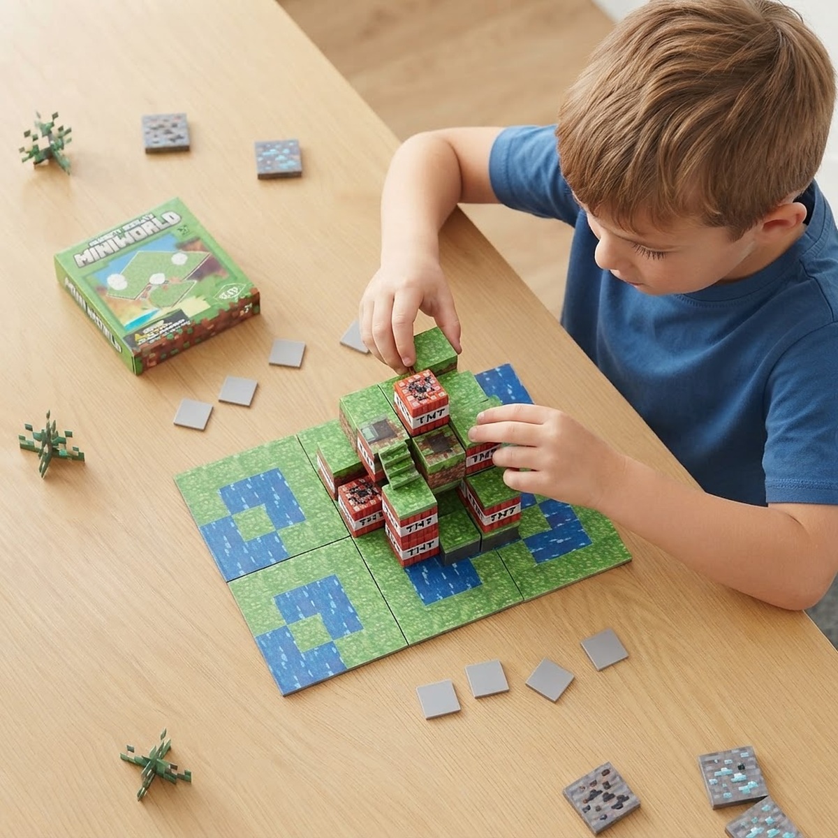 Podložka pre magnetické stavebnice Minecraft Natural 24x16cm